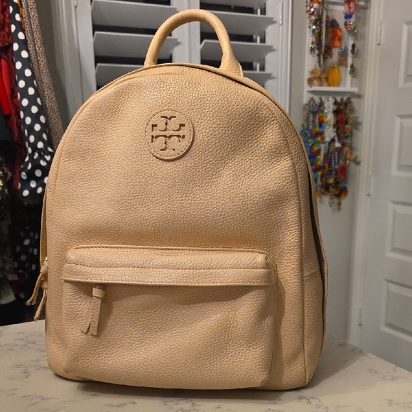 Tory Burch Beige Leather Backpack - Picture 5 of 16